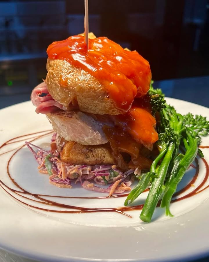 Featured image for “Double Pig and Potato Stacker Lunch Special at Wauchope RSL”