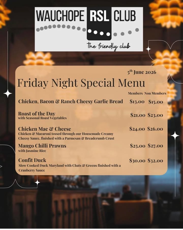 Featured image for “Friday Night Specials at Wauchope RSL Club: Delicious Dining Options”