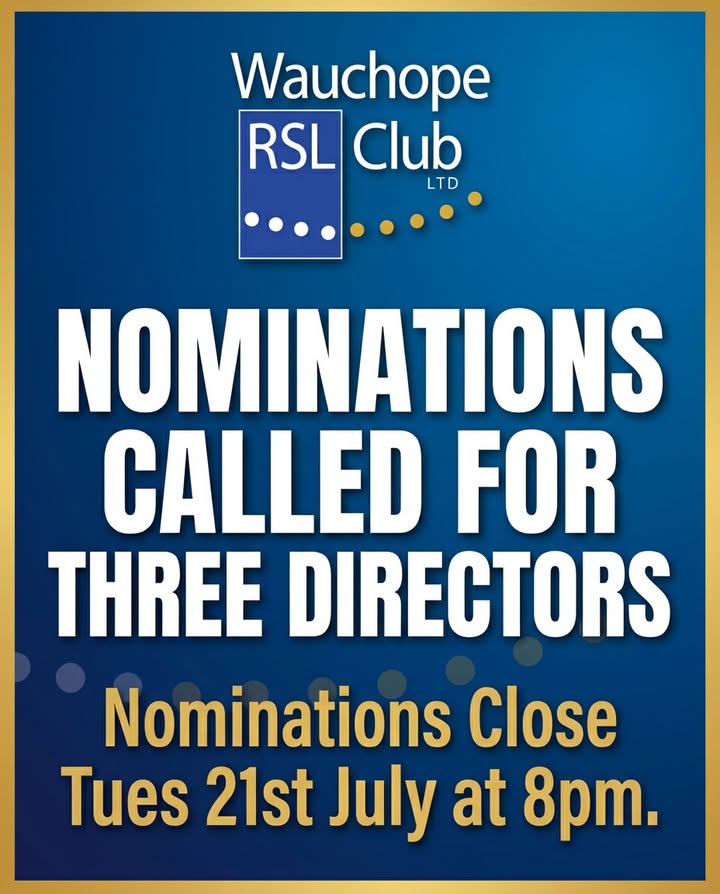 Featured image for “Director Nominations Now Open at Wauchope RSL”
