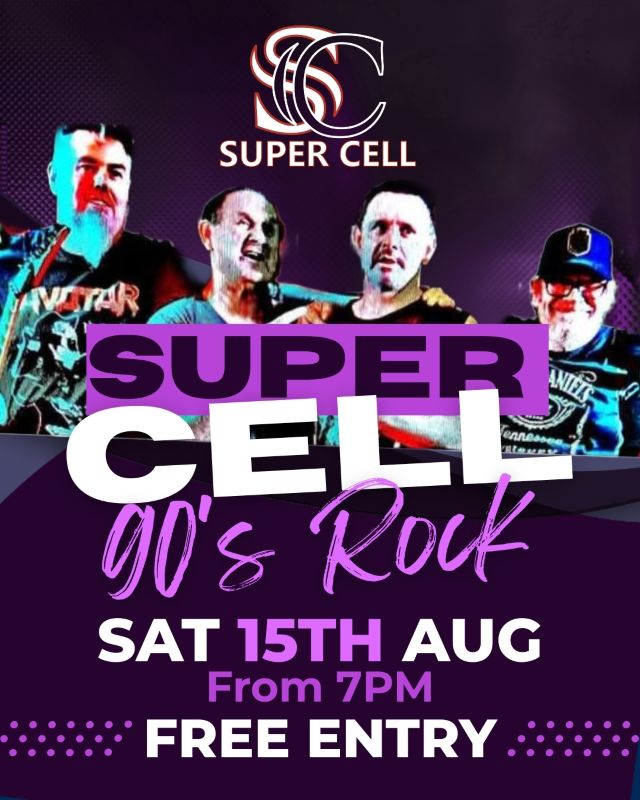 Featured image for “Super Cell Live 90s Rock Night at Wauchope RSL”