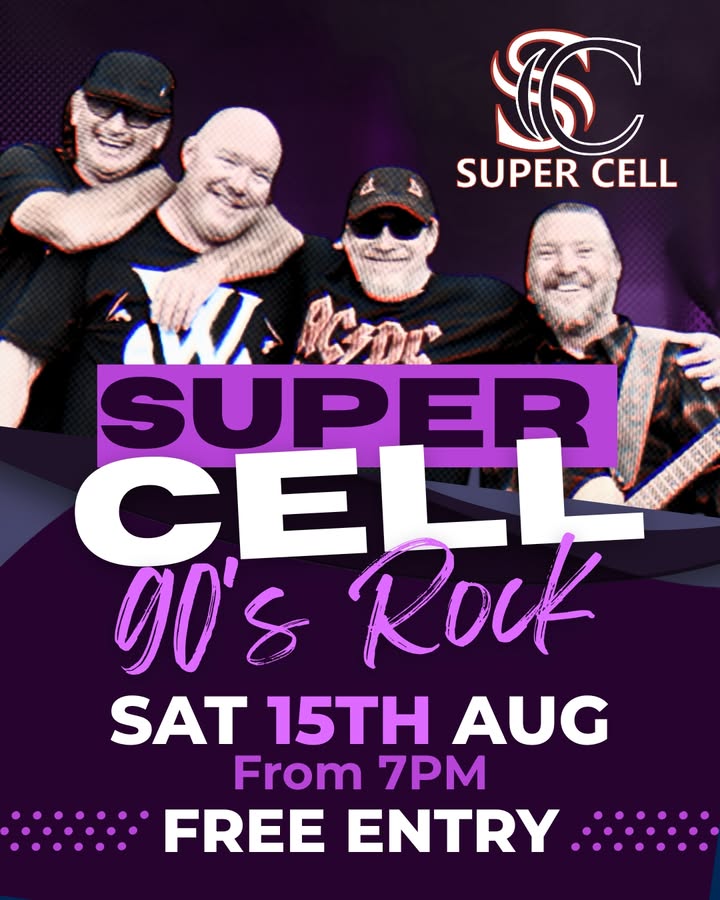 Featured image for “Super Cell 90s Rock Live at Wauchope RSL – Free Entry”