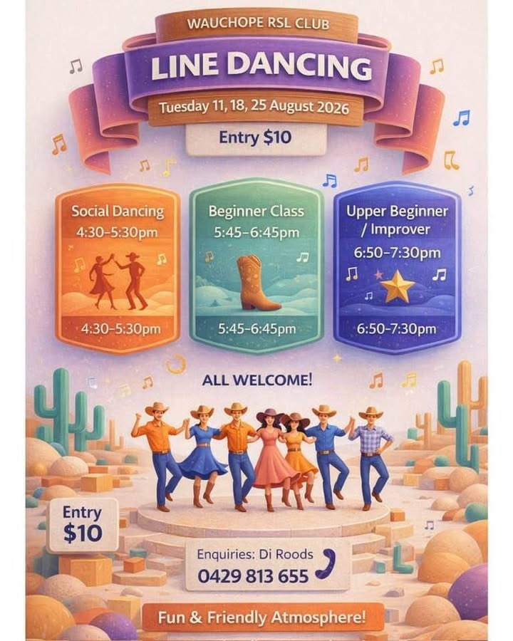 Featured image for “Line Dancing Every Tuesday at Wauchope RSL”