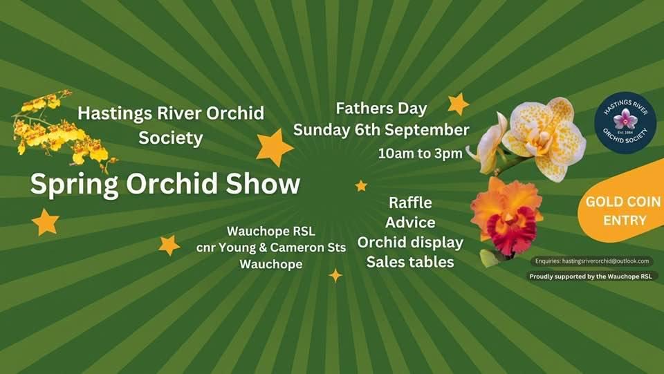 Featured image for “Spring Orchid Show at Wauchope RSL This Father’s Day”