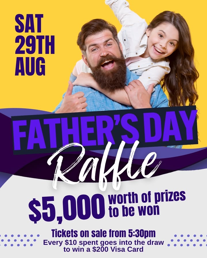 Featured image for “Father’s Day Raffle at Wauchope RSL – Win from $5,000 in Prizes”