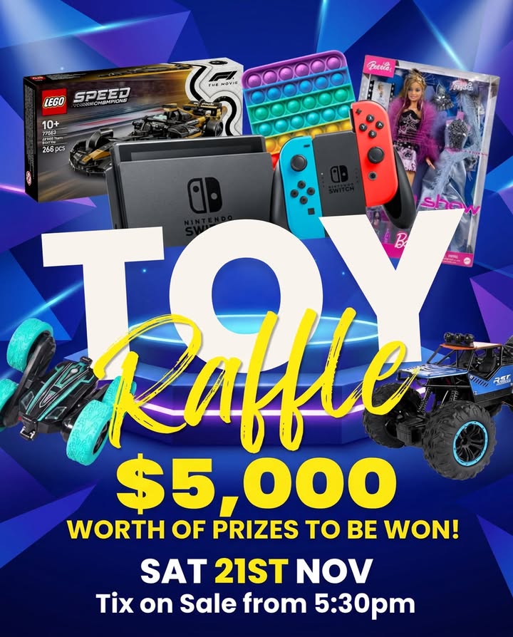 Featured image for “$5,000 Toy Raffle at Wauchope RSL – Sat 21st Nov”